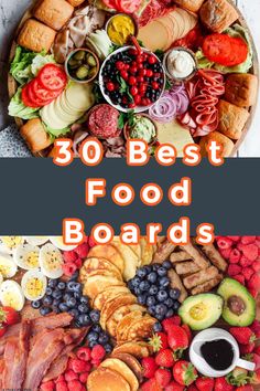 the top 10 best food boards in the world, with text overlaying it