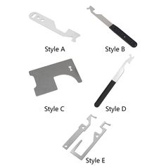 the different types of knives are shown here