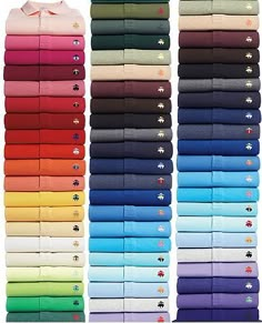 Brooks Brothers box set- 44 polos for $2,000 Shirt Colours For Men, Shirt Colors For Men, Equestrian Outfit, Full Rainbow, Shirt Box, Brooks Brother, Mens Polo T Shirts, Ivy Style