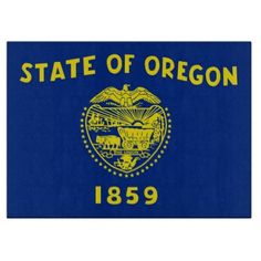 the state flag of oregon is shown