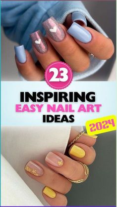 Half Nail Design Ideas, Nail Art Ideas Simple, Easy Nail Art For Beginners, Quick Nail Designs, Easy Nail Art Ideas, Bow Nail Designs, Color Block Nails, Mint Green Nails, Nail Art Tutorials