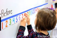 FREE download to create this cute interactive number line for your classroom Interactive Number Line, Prek Math, Math School, Math Number Sense, Math Intervention, Kindergarten Math Activities, Numbers Preschool, Math Time, Homeschool Math