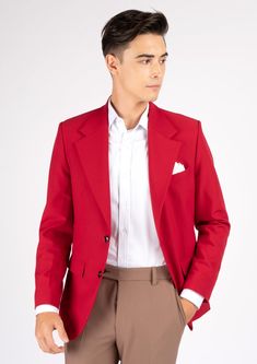 This Ellis Spanish Red Stretch Jacket is a one-of-a-kind standout. Crafted from a vibrant, exotic stretch cotton fabric, this modern blazer is uniquely luxurious, designed to provide a wild yet tasteful statement. Custom-made for your individual style, you'll make a bold impression wearing this fun, truly unique garment. Stretch Cotton Fabric, Body Posture, Body Proportions, Stretch Pants, Individual Style, Body Measurements, Fabric Samples, Stretch Cotton, Custom Made