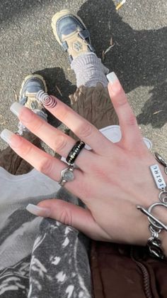 Emo Nails, Nails Aesthetic, Y2k Nails, Makeup Tattoos, Acrylic Nails Coffin