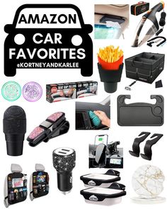 an assortment of car products and gadgets are featured in this ad for the kortney kandakle