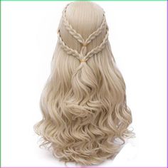 PRICES MAY VARY. 【Ready to Wear】We pre-braid the braid of this blonde wig, but it may be not as full-looking as in the picture due to the long transportation, upon arrival just simply shake and comb it gently out for a full flow look. 【Matte Quality Material】 The long wave wig was made from imported matte hair fiber, not gloss, shiny either, can heat up to 130 degrees with flat iron or curler. 【 Wig Occasion】This blonde braid wig can work for Halloween costumes, Theme parties, Comic Con, or just Dutch Braid Hairstyles, Curly Braids, Blonde Braids, Long Blonde, Long Braids, Costume Wigs, Braids Wig, Blonde Wig