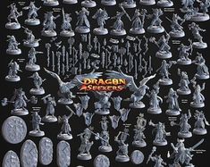 an image of a bunch of action figures and figurines for the game dragon screeners