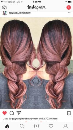 Hairstyle Secrets Revealed: Insider Tips for Flawless Looks Rose Color Hair, Rose Hair Color, Violet Rose, Rose Gold Hair, Hair Color And Cut, Rose Hair, New Hair Colors, Hair Inspo Color