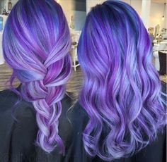 absolutely love these purple & blueish shades Dark Purple Hair Color, Cute Hair Colors, Pretty Hair Color, Bright Hair, Hair Color Blue, Pastel Hair, Dye My Hair