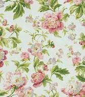 an image of a flowered fabric with pink flowers