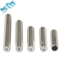 four stainless steel screws are shown on a white background