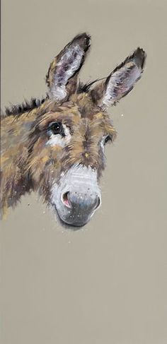 a painting of a donkey's head is shown