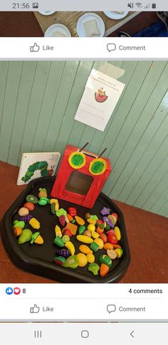 an image of a child's play table made out of gummy bears on facebook