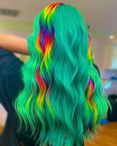 Exotic Hair Color, Summer Hair Trends, Split Dyed Hair, Rave Hair, Vivid Hair Color, Cute Hair Colors, Rainbow Hair Color, Creative Hair Color, Hair Color Crazy