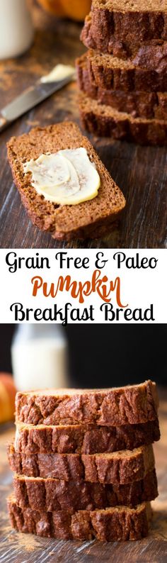 grain - free and pale pumpkin bread is the perfect fall treat for breakfast or brunch