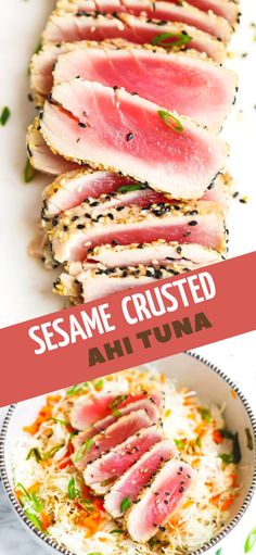 sesame crusted ahi tuna is an easy and delicious appetizer