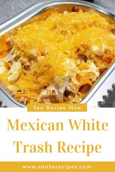 Mexican white trash recipe is an easy and budget-friendly dish that is sure to tantalize your taste buds. This recipe is a combination of flavors ... Trash Chicken Recipe, White Trash Chicken Casserole, Mexican White Trash Recipe Chicken, Mexican Trash Dip, Mexican White Trash Dip, Tex Mex Recipes Appetizers, Mexican Trash Casserole Chicken, White Trash Mexican Casserole, Mexican White Trash Casserole Recipe