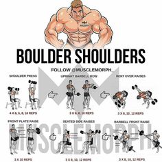 a poster showing how to do shoulder shoulders