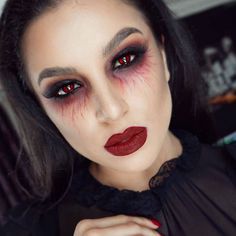 Vampire Makeup Halloween, Devil Makeup, Vampire Makeup, Halloween Tattoo, Pretty Halloween