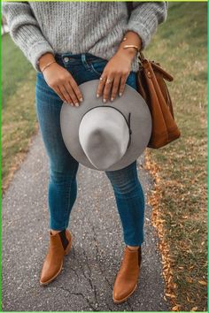 Time to build that fall capsule wardrobe! I'm sharing the 13 fall style essentials you need in your closet this season - all on TVOB today! Western Ankle Boots With Dress, Ankle Boot Outfits Fall, Brown Flat Ankle Boots Outfit, Fall Boot Outfits Women, Cognac Ankle Boots Outfit, Cognac Boots Outfit Ankle, Camel Ankle Boots Outfit, Boot Dress Outfit, Outfits With Brown Ankle Boots