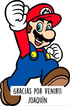 an image of mario running with his arms in the air