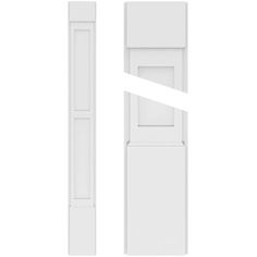 two white doors with one open and the other closed on an isolated background, all facing different directions