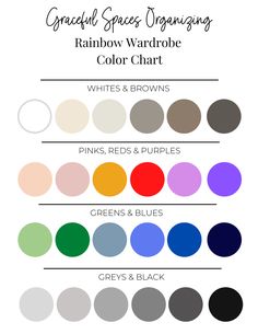 the color chart for rainbows and browns