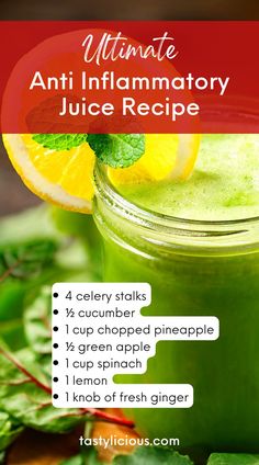 Anti-Inflammatory Juice Recipe with Pineapple | Anti-Inflammatory Juice Recipe | anti inflammatory juices and smoothies | anti inflammatory juice benefits | juicing recipes for weight loss | juice recipes | healthy juicer recipes | juicer recipes beginners | green juice recipes for weight loss Inflammation Juice, Homemade Juice Cleanse, Recipe With Pineapple, Super Healthy Smoothie Recipes, Super Healthy Smoothies, Juice Benefits, Fruit Juice Recipes