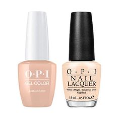 OPI Gel and Polish Duo is a professional-grade nail product set that includes both a gel polish and a matching nail lacquer. The set is designed to provide customers with a complete, long-lasting manicure that can last up to 2-3 weeks without chipping. The gel polish provides a chip-resistant finish and is cured under a UV or LED lamp, while the nail lacquer is applied as a traditional nail polish.The OPI Gel and Polish Duo set comes in a wide range of colors and shades, allowing customers to ch Opi Sand Nail Polish, Opi Gel Nails, Bath Gel, Classic Nails, Pink Nail Polish, Gel Lacquer, Opi Nails, Dip Powder, Samoa