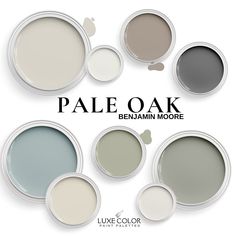 six different shades of paint with the words pale oak