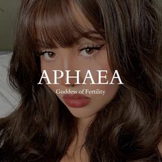 a woman with long brown hair is looking at the camera and has an ad for apheaa