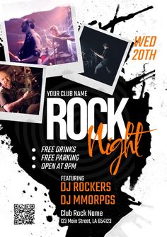 Bar Flyer, Live Music Bar, Theme Nights, Music Bar, Open Mic, Flyer And Poster Design