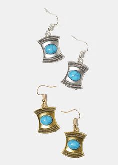 Made from lead and nickel free materials for sensitive ears Light weight and a great addition to your jewelry collections Square Earrings, Sensitive Ears, Silver Gold, Jewelry Collection, Turquoise, Square, Silver, Gold