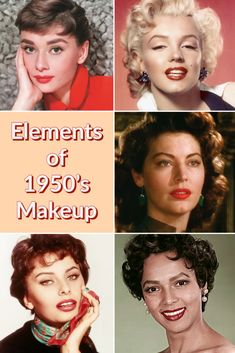 1950 Make Up Look, Make Up Anni 50, 50 S Makeup, Makeup 1950s Vintage, 1958 Makeup, 1950s Women Makeup, 1050s Makeup, 50s Make Up Look, 50s Fashion Icons