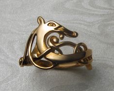 Urnes-Style, Viking Dragon in 18k Yellow Gold — Metamorphosis Jewelry Urnes Style, Viking Jewellery, Celtic Viking, Viking Shop, Viking Dragon, Dragon Ring, Heirlooms Jewelry, Viking Jewelry, Pinky Ring