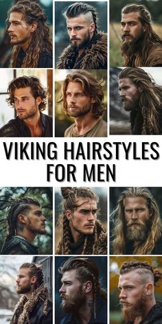 Explore Viking Hairstyles for Men with our comprehensive tutorials. From men's long hair to short hair, these easy and modern styles include cute braided options and undercut variations. Perfect for men looking to add a touch of rugged charm, these hairstyles are also great for women with medium length hair seeking inspiration. Witcher Hairstyles Men, Man Hairstyle Long Hair, Men Long Hair Haircut, Men Styles Aesthetic, Viking Braid Short Hair, Nordic Men Vikings, Viking Mens Hairstyles, Viking Men Aesthetic, Mens Viking Braids Short Hair