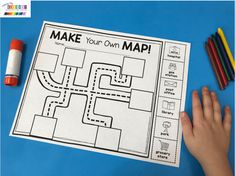 make your own map with markers and crayons to help students learn how to use it