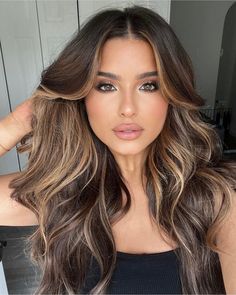 Spring Hair Color Trends, Highlight Hair, Rambut Brunette, Brunette Hair With Highlights, Spring Hair Color, Beach Wave, Brown Hair Balayage, Balayage Brunette, Hair Color And Cut