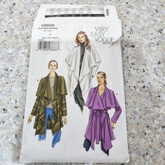 two women's tops and pants sewing pattern