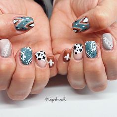 Western Style Nails, Country Glam, Summer Nails 2024, Fun Summer Nails, Boho Nails