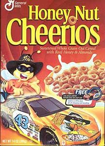 the cereal box for honey nut cheerios