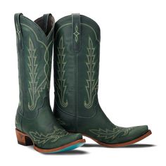 Lexington - Emerald Emerald Green Cowgirl Boots, Green Cowgirl Boots, Green Cowboy Boots, West Desperado, Lane Boots, Wedding Boots, Blue Boots, Pink Boots, Red Boots