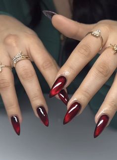 Ui̇ci̇deboy Nails, Red And Black Nail, Vampire Nails, Kutek Disney, Velvet Nails, Milky Nails, October Nails