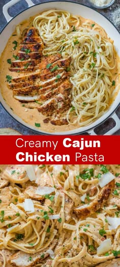 Creamy Cajun Chicken Pasta is such a simple and quick recipe, perfect for weeknight dinners. Juicy chicken breast tossed with tender pasta in a creamy cajun garlic sauce, ready in 30 minutes. Cajun Pasta Recipes, Creamy Cajun Chicken Pasta, Creamy Cajun Pasta, Creamy Cajun Chicken, Cajun Chicken Pasta Recipes, Resep Pasta, Pastas Recipes, Cajun Pasta, Cajun Chicken Pasta