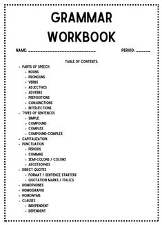 a printable worksheet with the words, name and subject in english on it