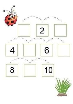 a ladybug counting game with numbers to 10