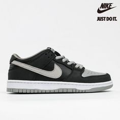 Nike SB Dunk Low 'J-PACK SHADOW' Black Medium Grey White - BQ6817-007-Sale Online Nike Sb Dunk Low, Old Shoes, Nike Sb Dunk, Nike Sb Dunks Low, Sb Dunk Low, Nike Sb Dunks, Sb Dunk, Swag Shoes, Dunk Low