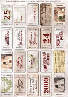 an old fashioned ticket with many different types of tickets on the front and back side