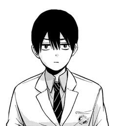 an anime character wearing a suit and tie