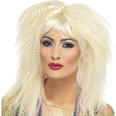 80s hairstyles for women Crimp Wig, 80s Wig, 1980s Fancy Dress, Fancy Dress Wigs, 80s Fancy Dress, 80s Costume, Wig Blonde, Blonde Layers